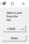 Port Selection Window