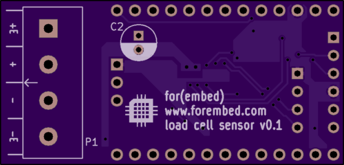 Load cell sensor v0.1 layout - top