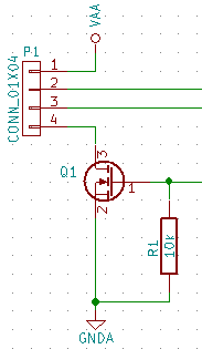 MOSFET, Wheatstone bridge on/off